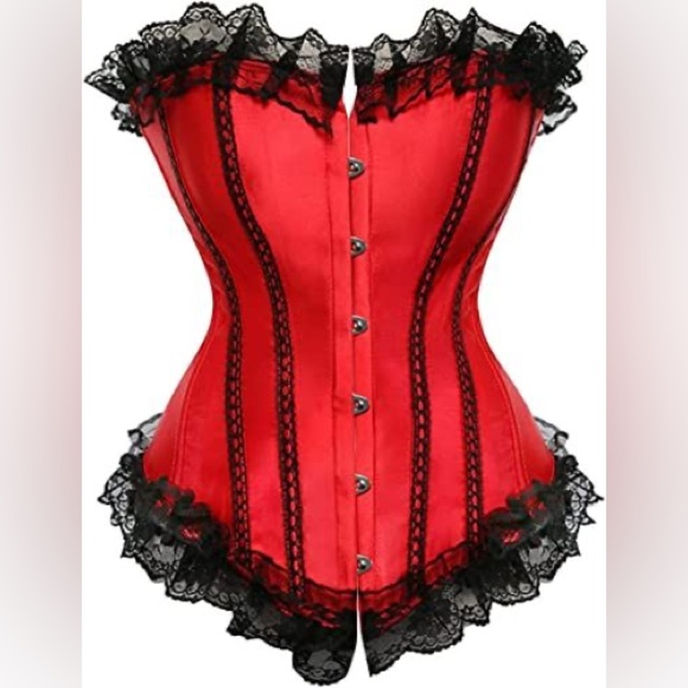 Red Romantic Goth Corset